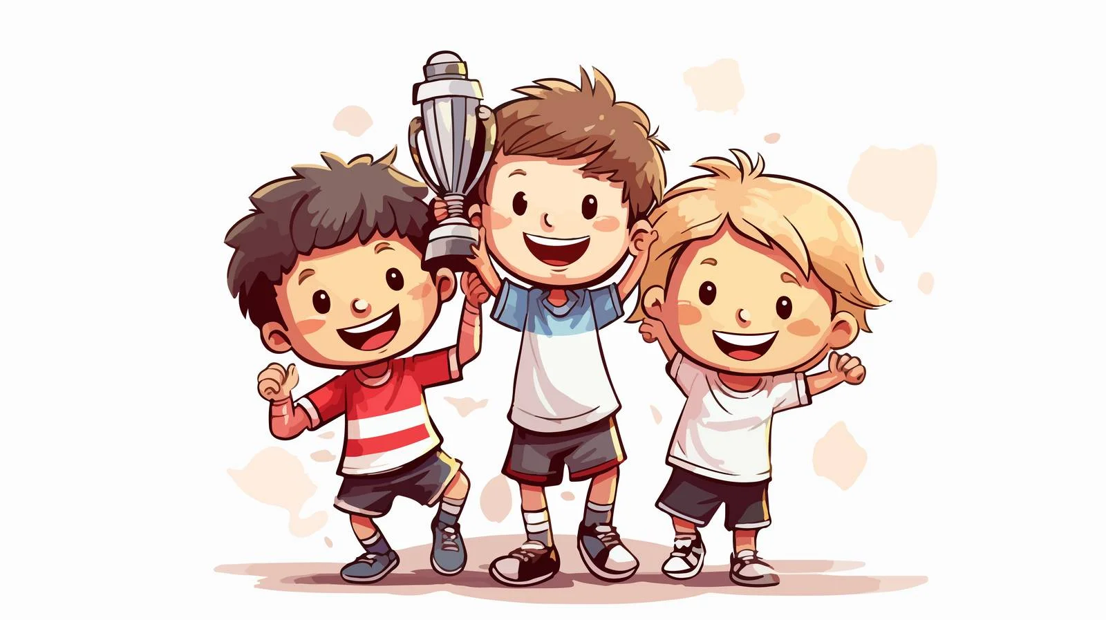 Triumphant Kids Soccer Team Celebration — free download from Dotvec