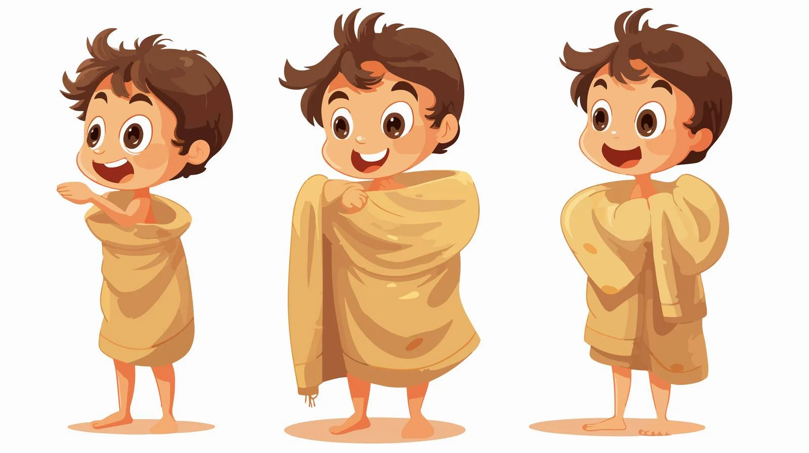 Child Bath Time Cartoon Illustration — free download from Dotvec