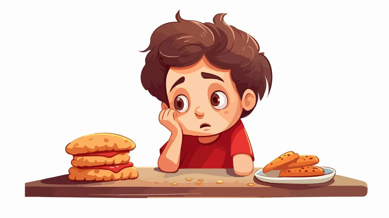 Child Hunger and Food Cartoon — free download from Dotvec