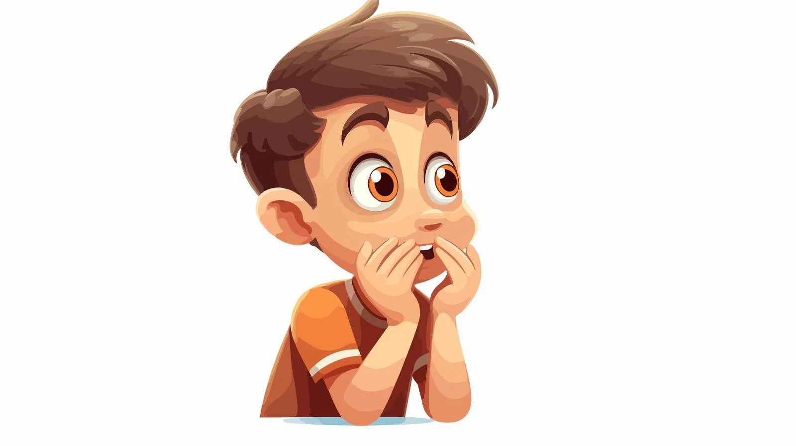 Pensive child pondering food — free download from Dotvec