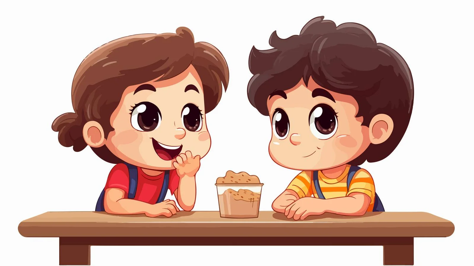 Hungry Kid Thinking of Food — free download from Dotvec