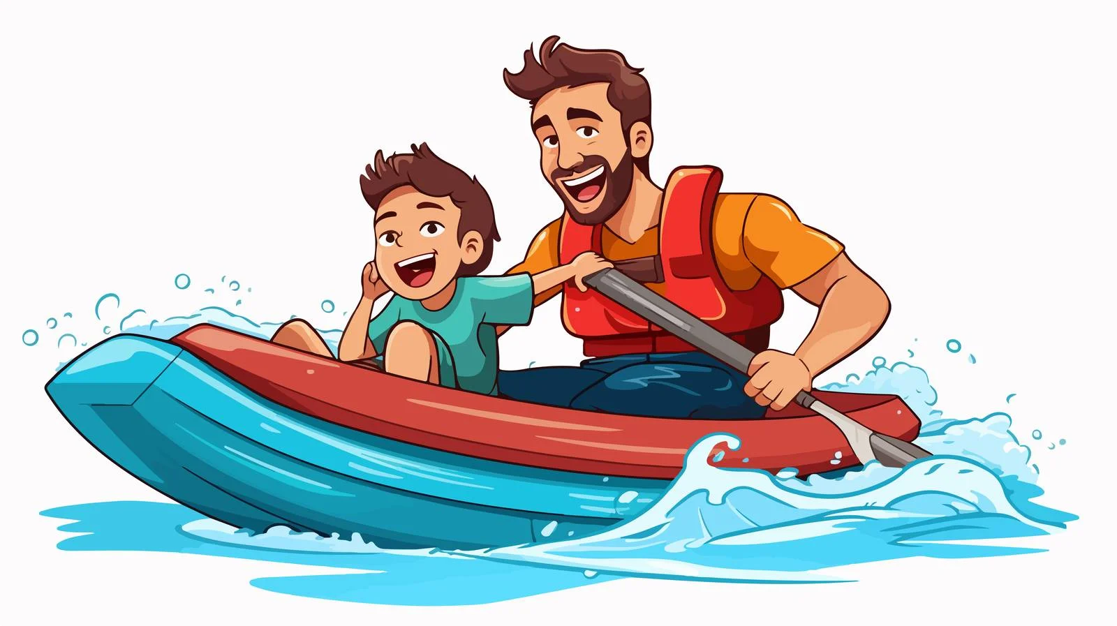 Family Fishing Fun Cartoon Illustration — free download from Dotvec