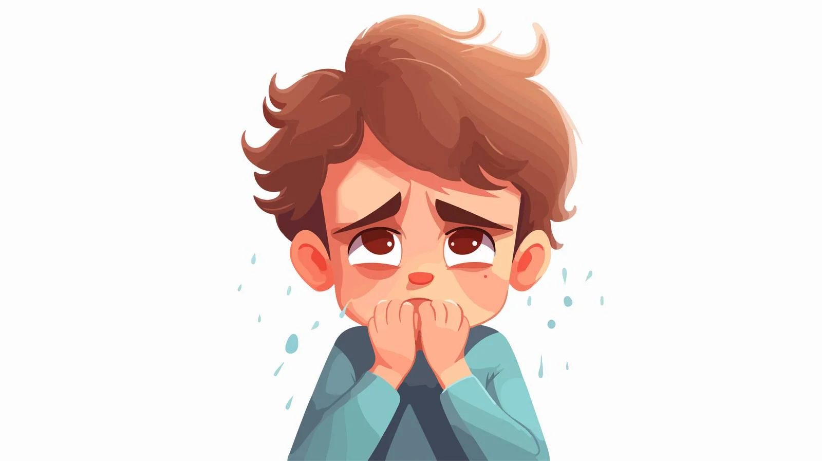 Young Child with Measles - Cartoon — free download from Dotvec