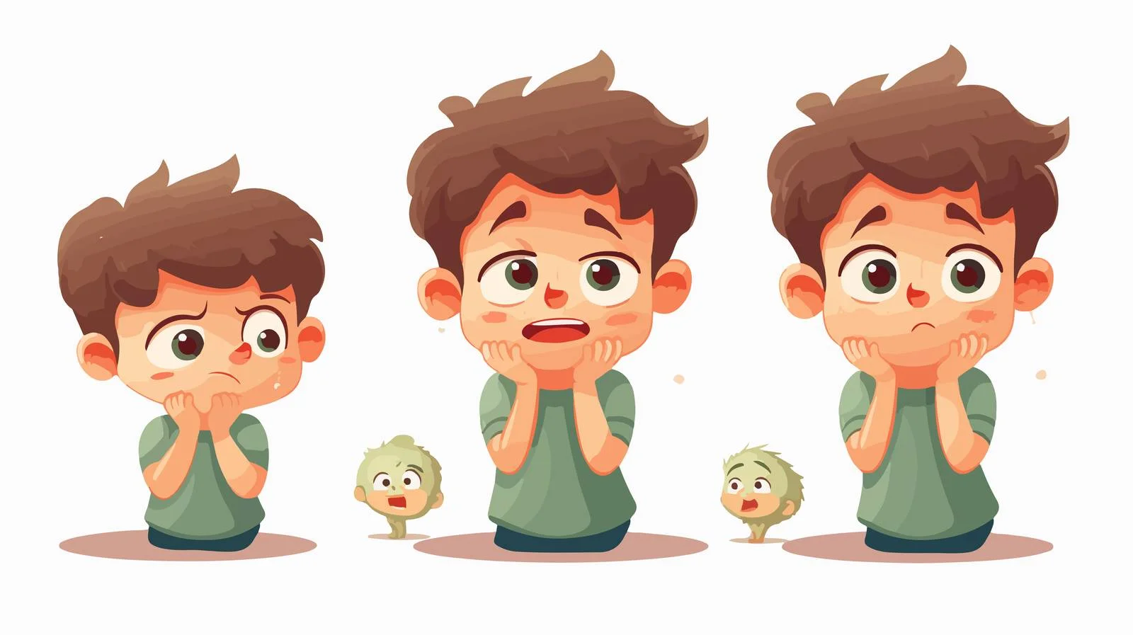 Child with Measles Feeling Sad Cartoon — free download from Dotvec