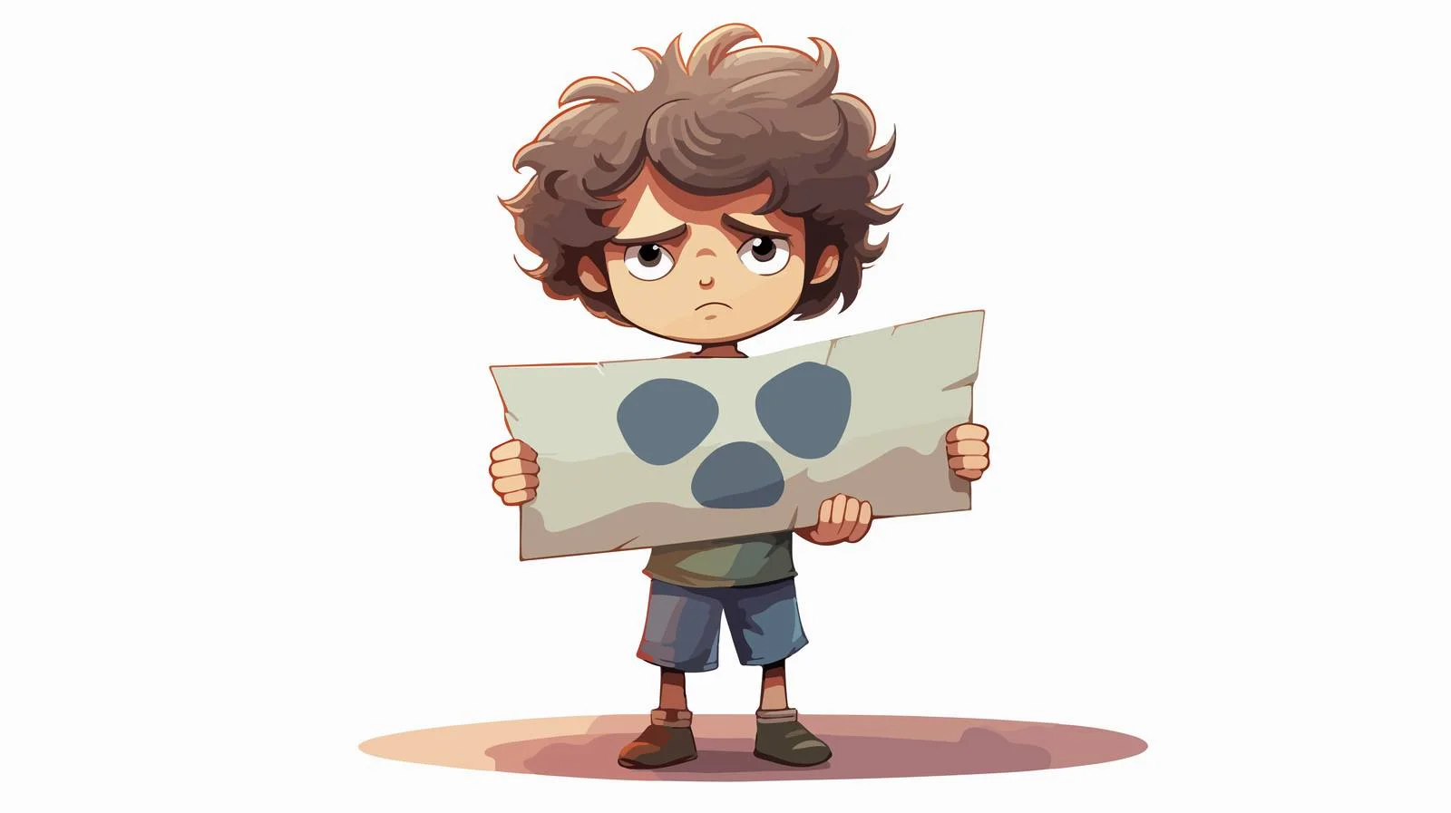 Child with Anti-War Sign — free download from Dotvec