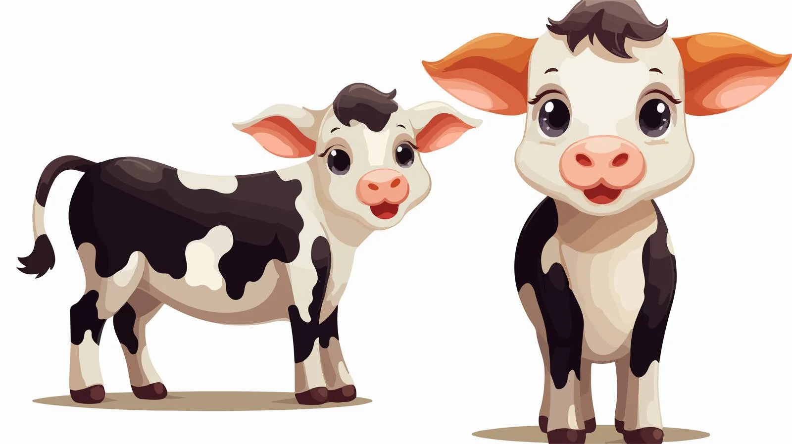Joyful Kid Milking Cow Cartoon Illustration — free download from Dotvec