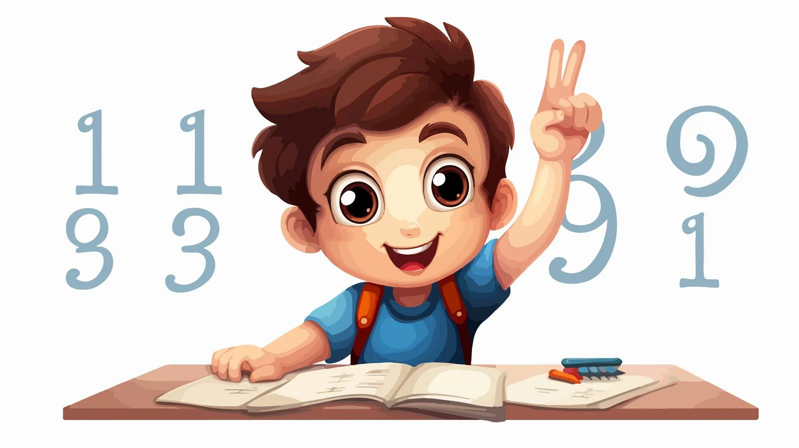 Child Learning Math with Finger Counting — free download from Dotvec