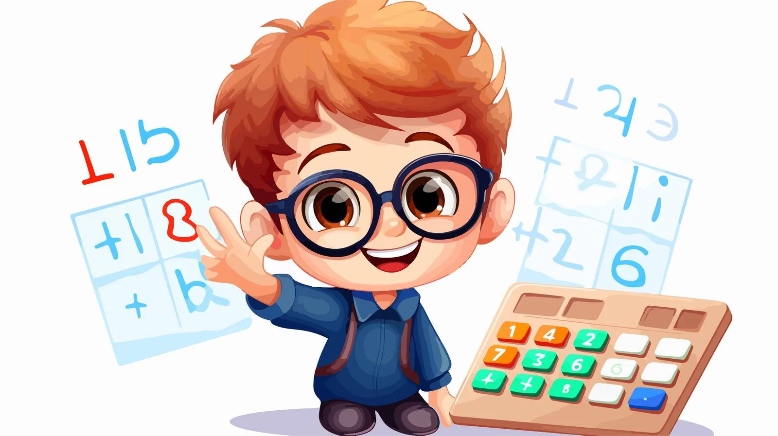 Learning Math with Finger Counting Cartoon — free download from Dotvec