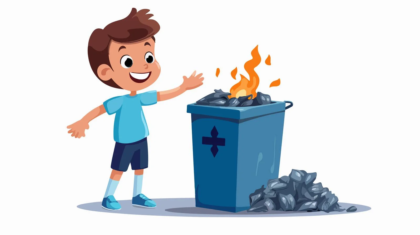 Eco-Friendly Kid Recycling Metal Waste — free download from Dotvec