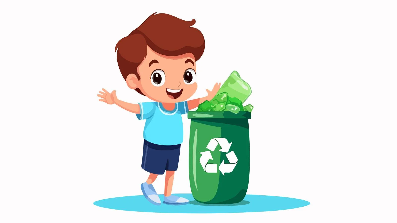 Eco-friendly Kid Recycling Cartoon Image — free download from Dotvec