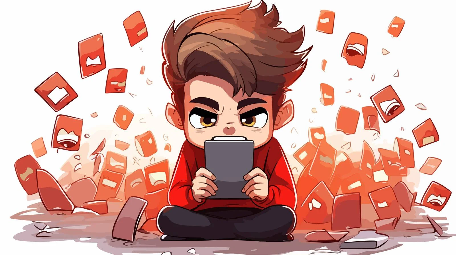 Child Cyberbullying Awareness Illustration — free download from Dotvec