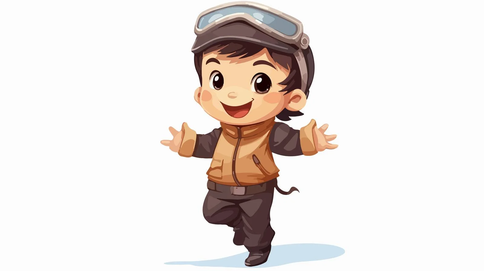 Joyful Little Pilot in Cart Image — free download from Dotvec