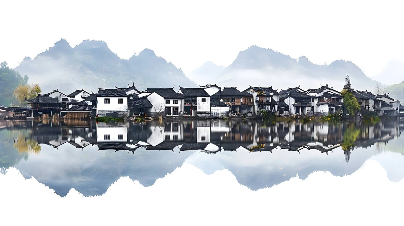 Liujia Village Isolated White Background — free download from Dotvec