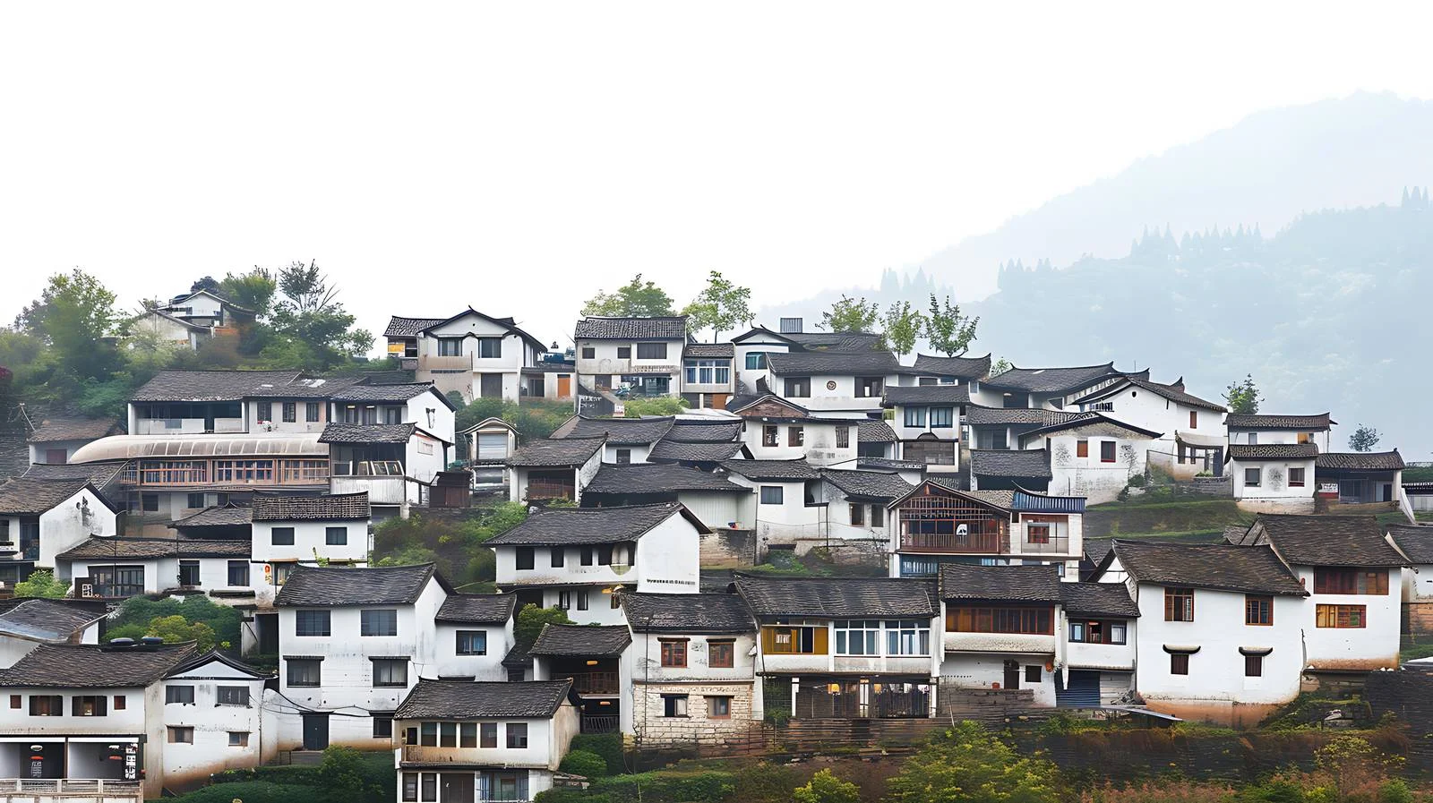 Liujia Village in Shexian County on White Background — free download from Dotvec