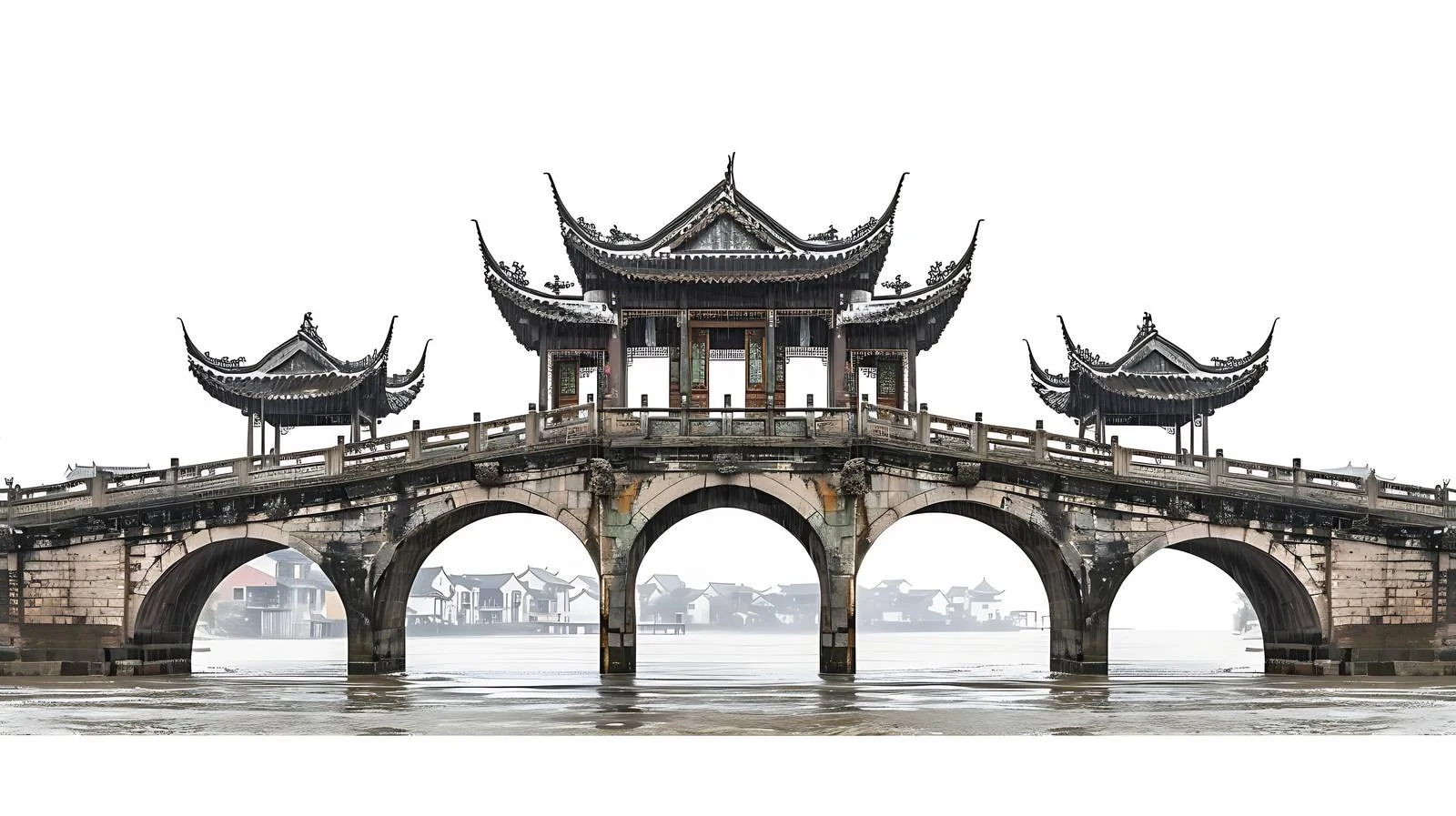 Liuzhou Bridge Isolated on White Background — free download from Dotvec