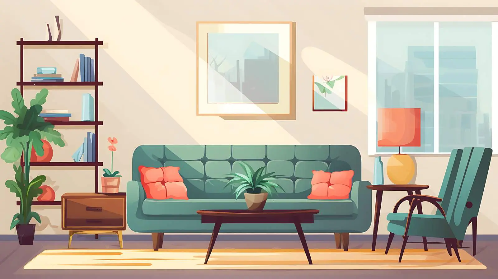 Modern Living Room with Furniture — free download from Dotvec