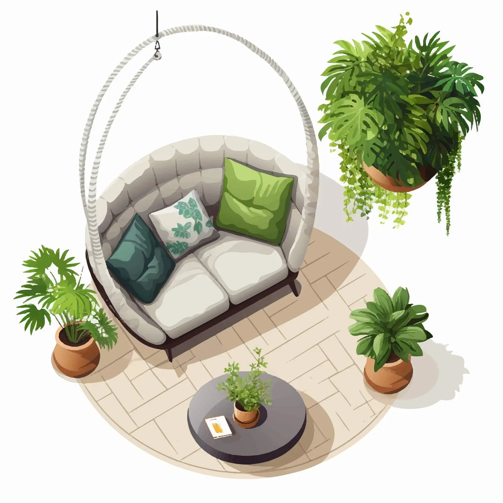 Modern Living Room Interior Design Top View — free download from Dotvec
