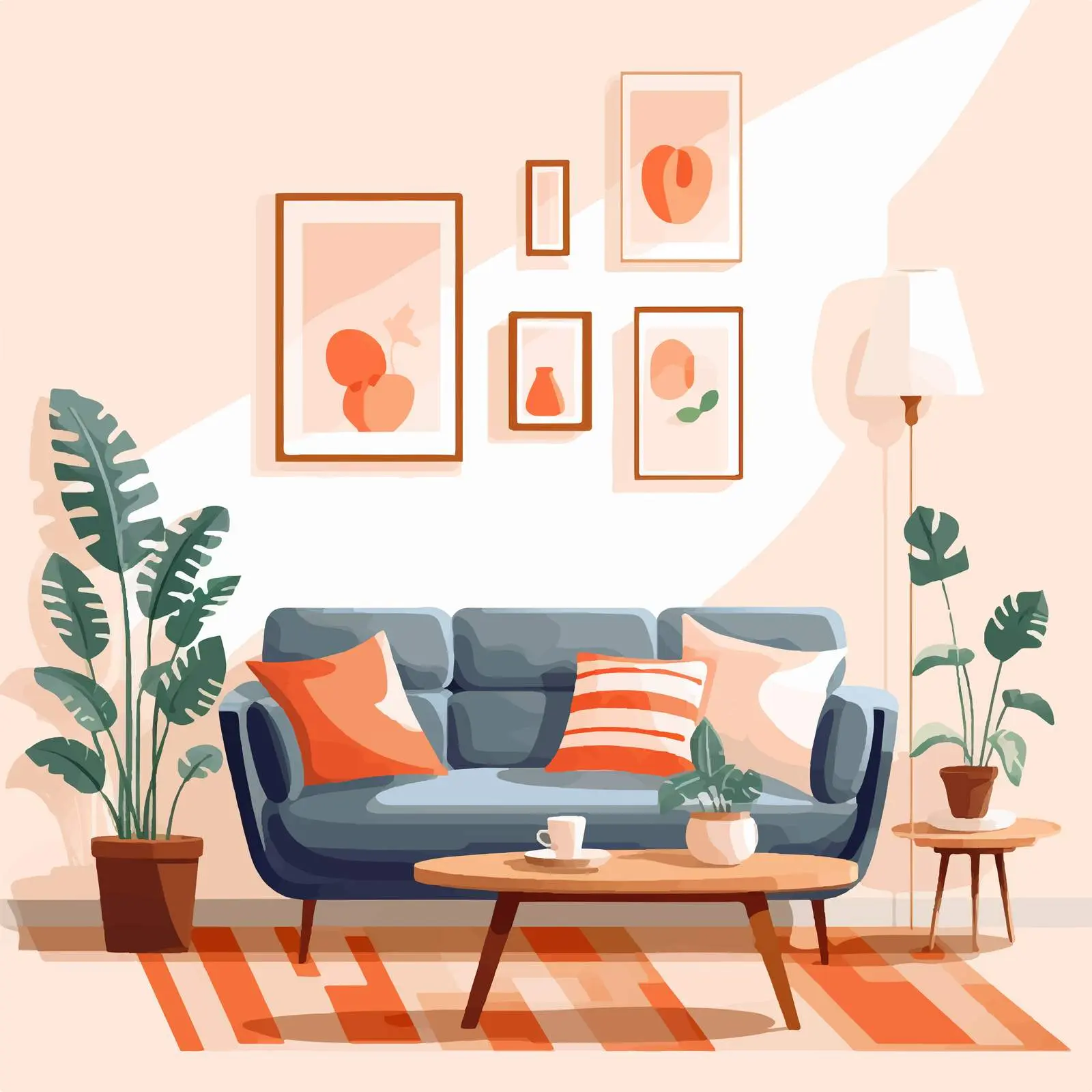 Modern Living Room Interior with Stylish Furniture — free download from Dotvec