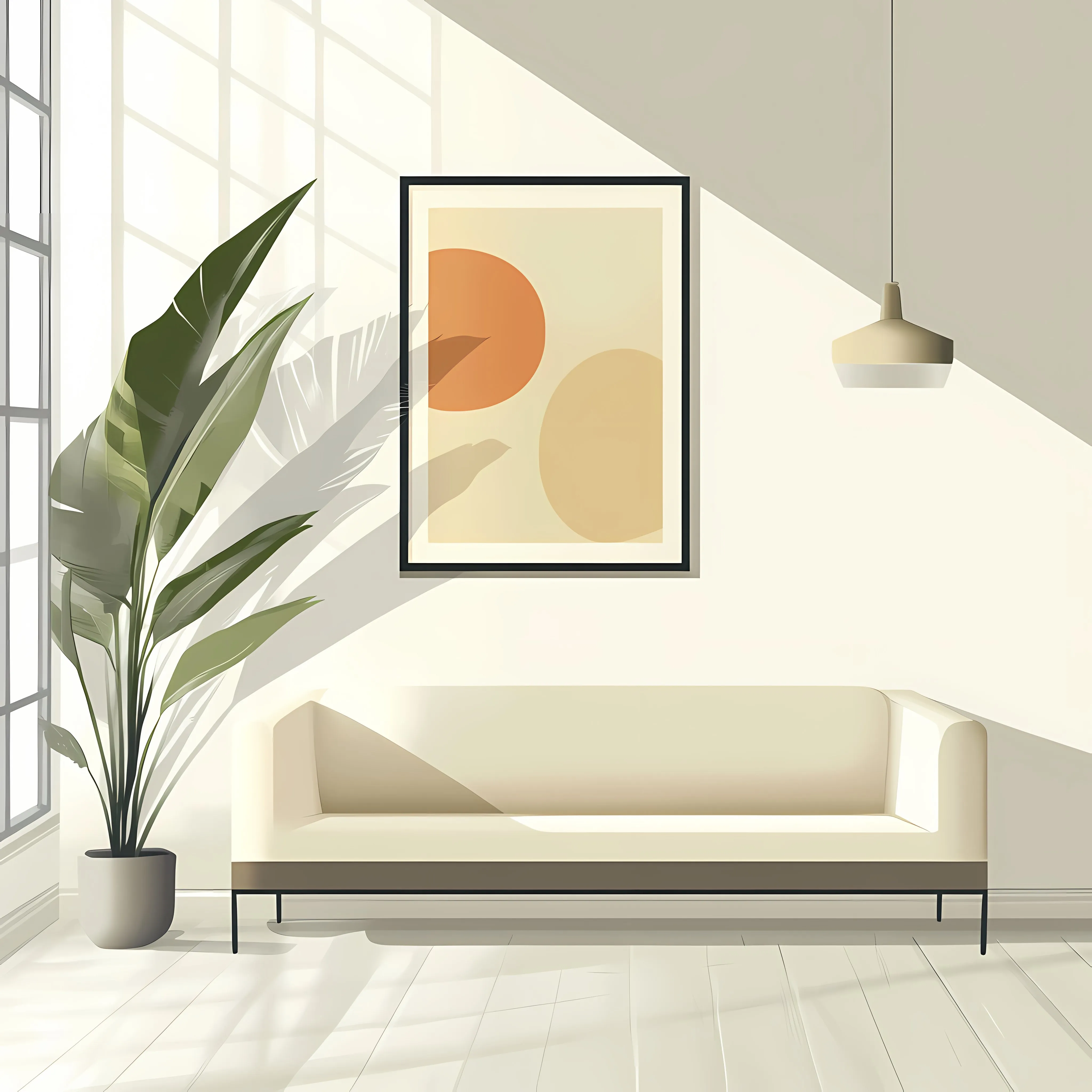 Flat Vector Illustration of Living Room Interior — free download from Dotvec