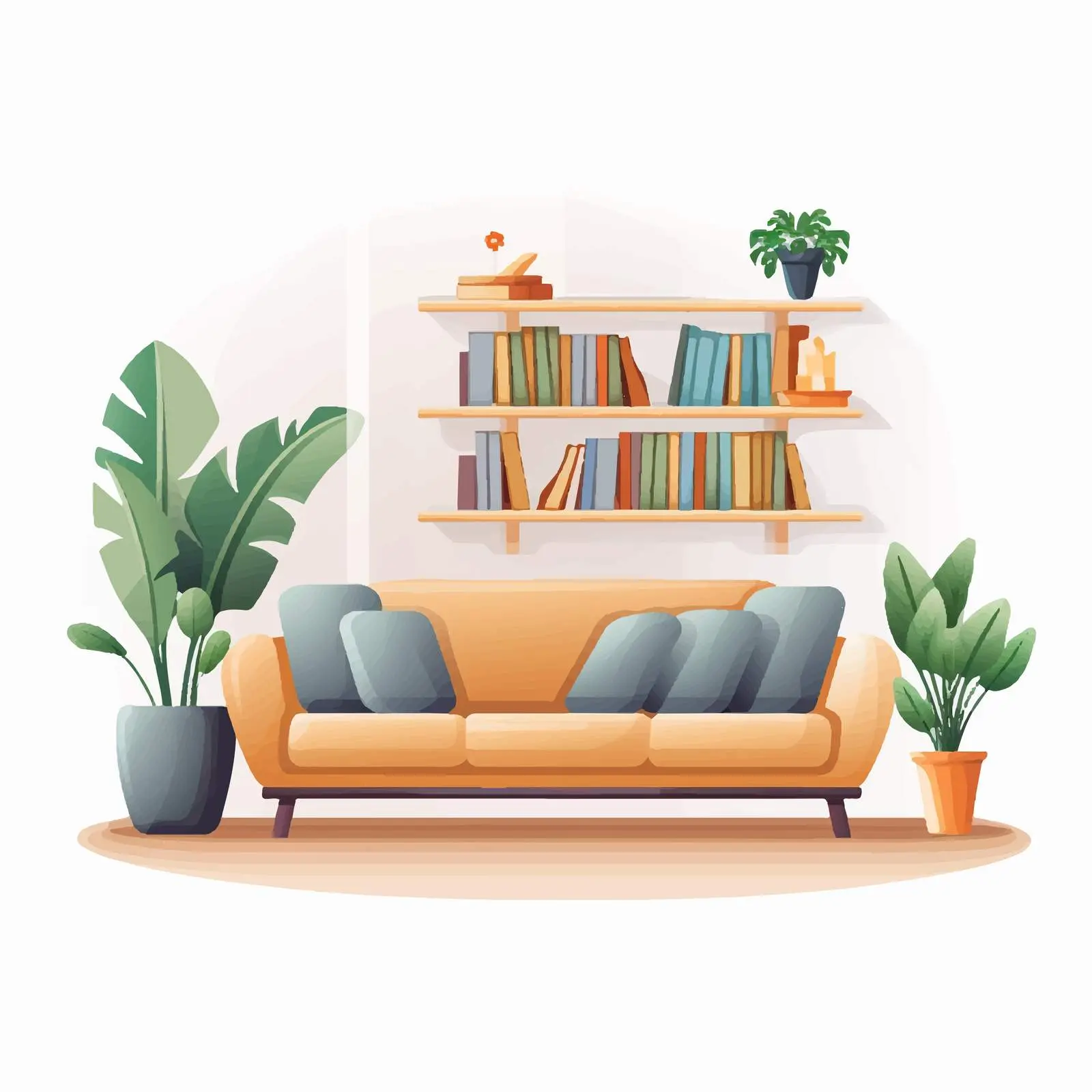 Stylish Living Room Interior with Comfortable Furniture – free lounge area image from Dotvec