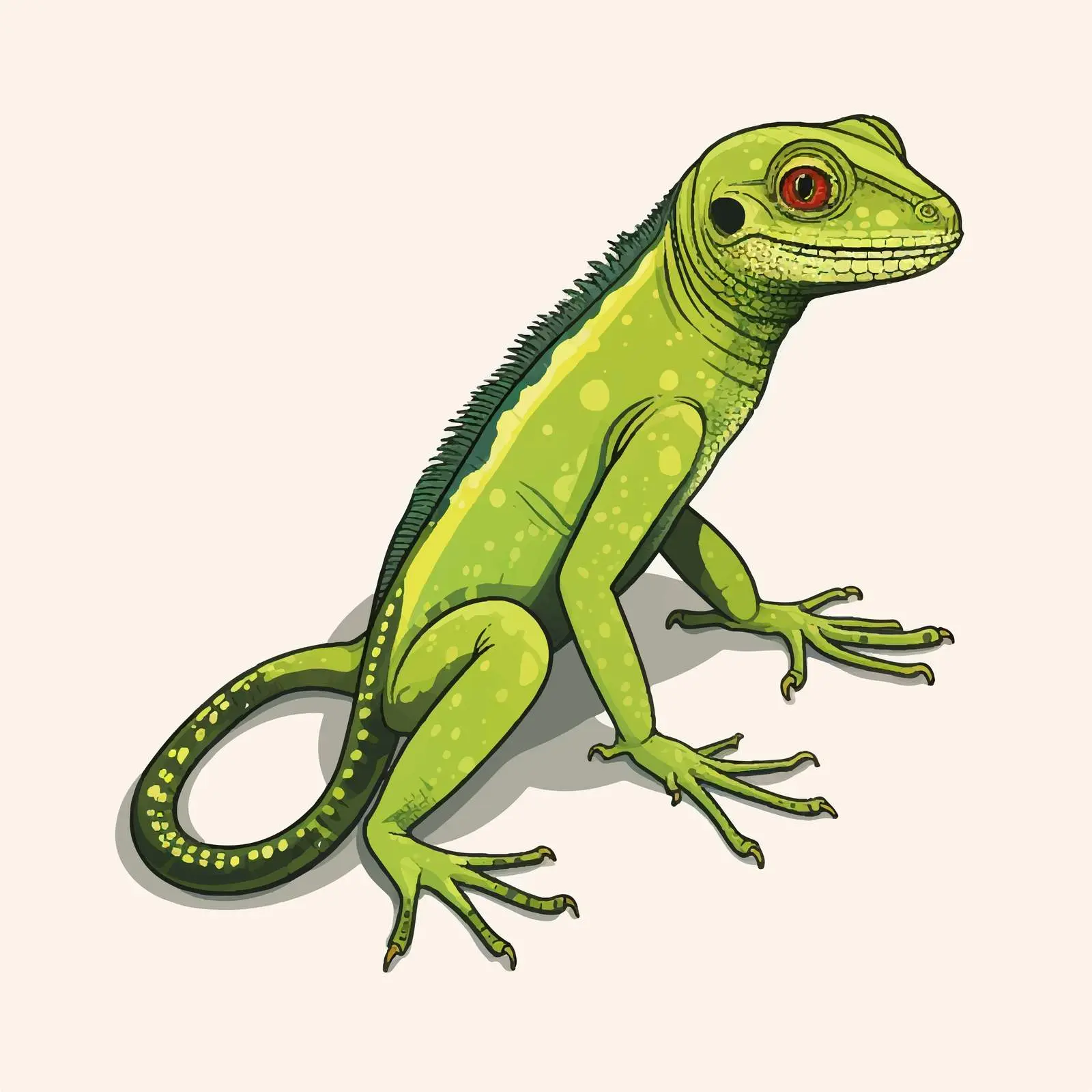 Lizard Vector Illustration on White Background — free download from Dotvec