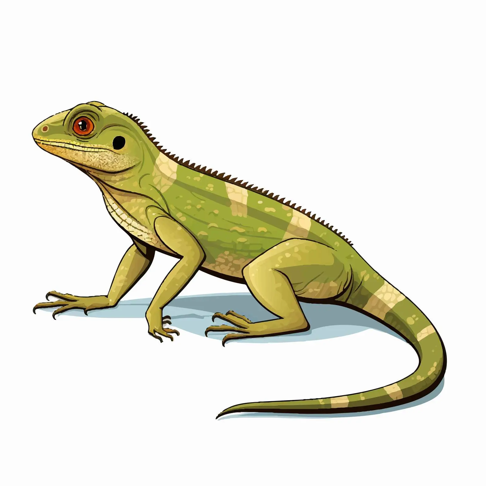 Lizard Line Vector Illustration on White Background — free download from Dotvec