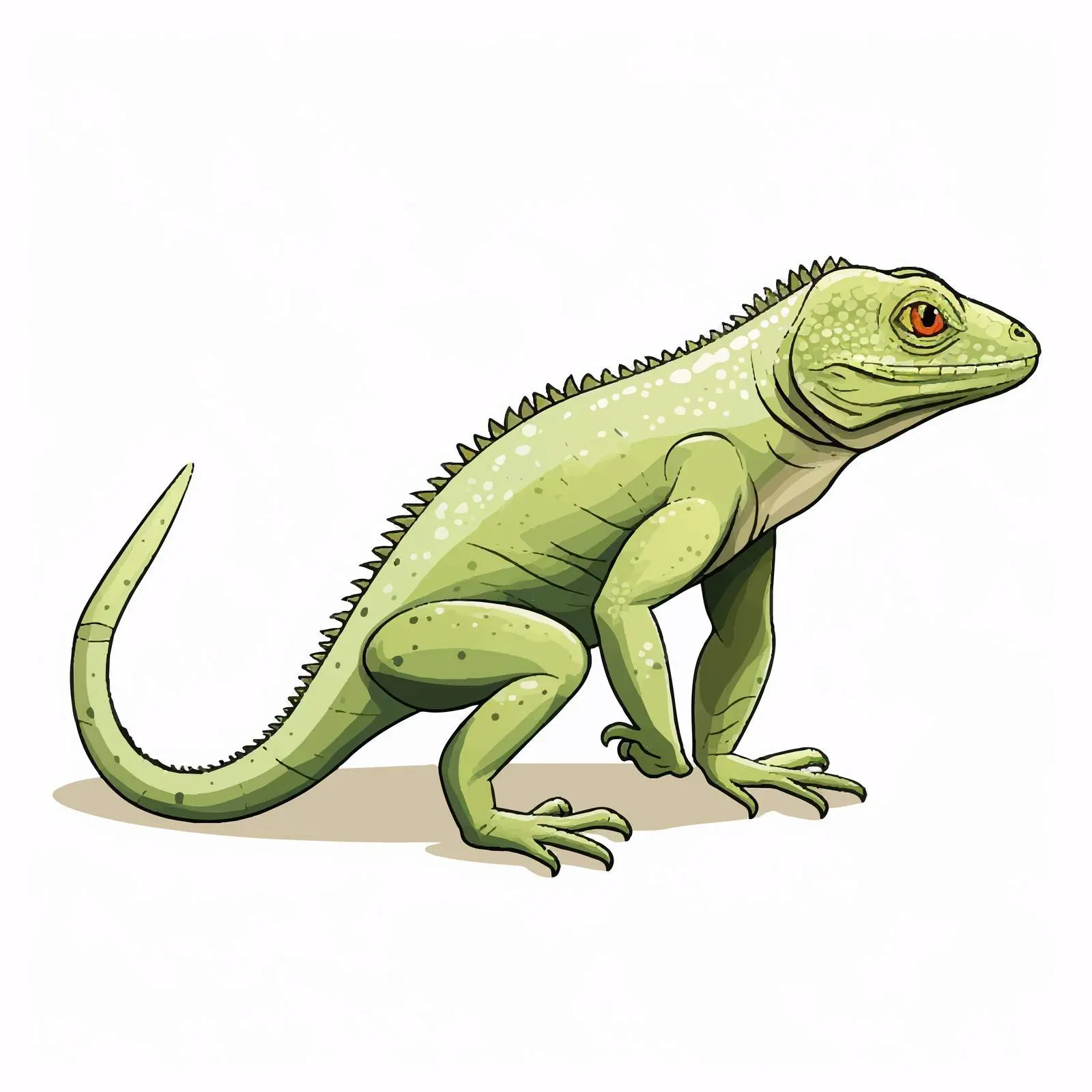 Vector Illustration of Isolated Lizard on White — free download from Dotvec
