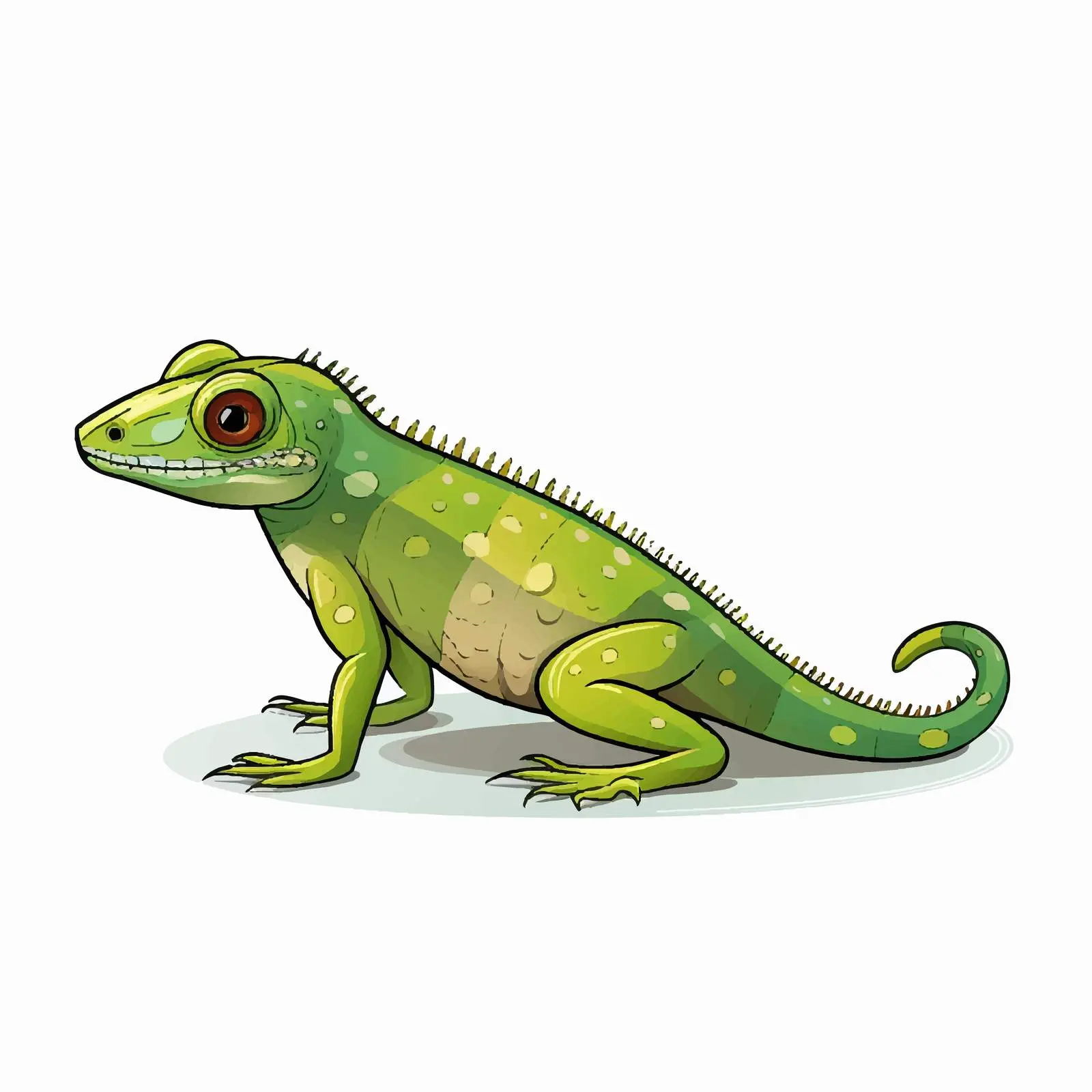 Lizard Line Vector Illustration on White Background — free download from Dotvec