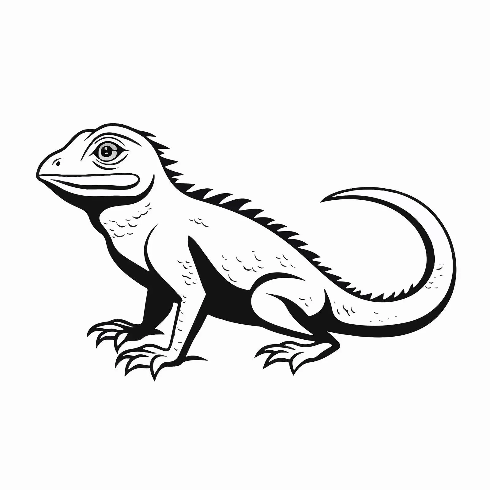 Lizard Outline Silhouette Vector Design Element — free download from Dotvec