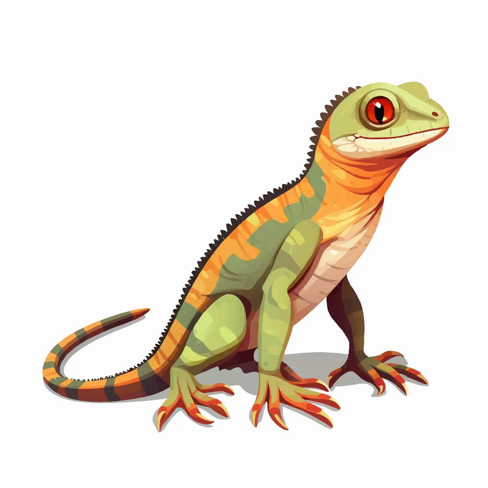 Top View Lizard Vector Illustration on White Background — free download from Dotvec