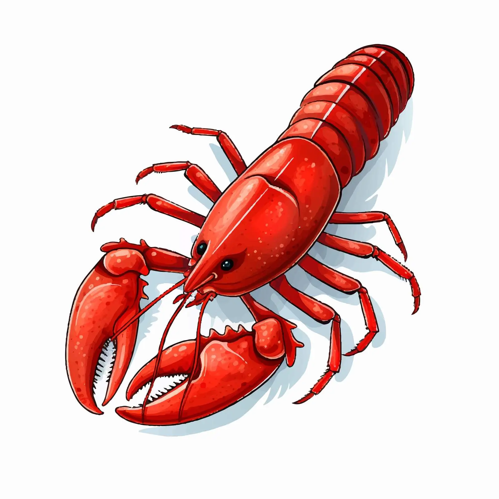 Lobster Vector Illustration Isolated on White Background — free download from Dotvec