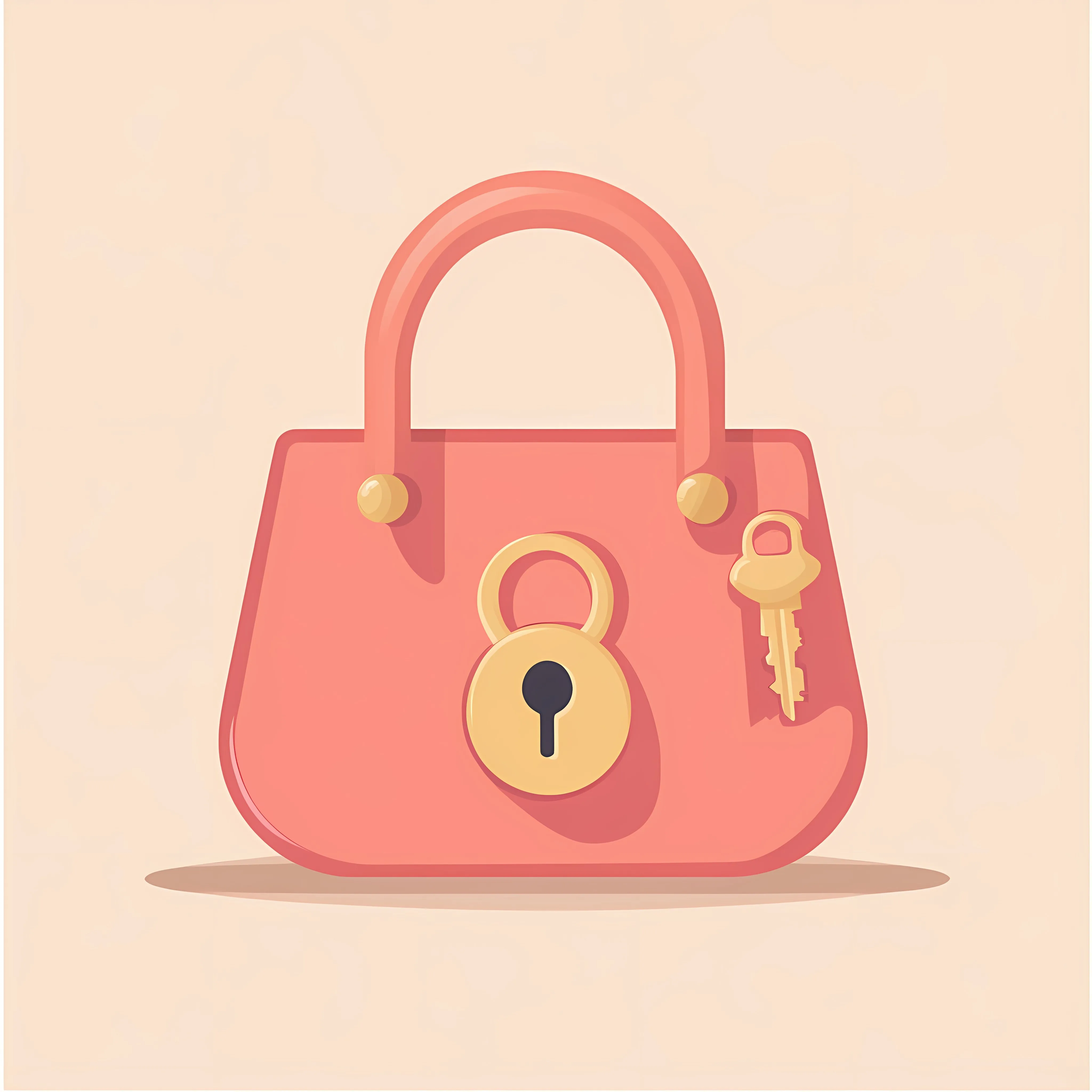 Lock and Key Bag Vector Illustration — free download from Dotvec