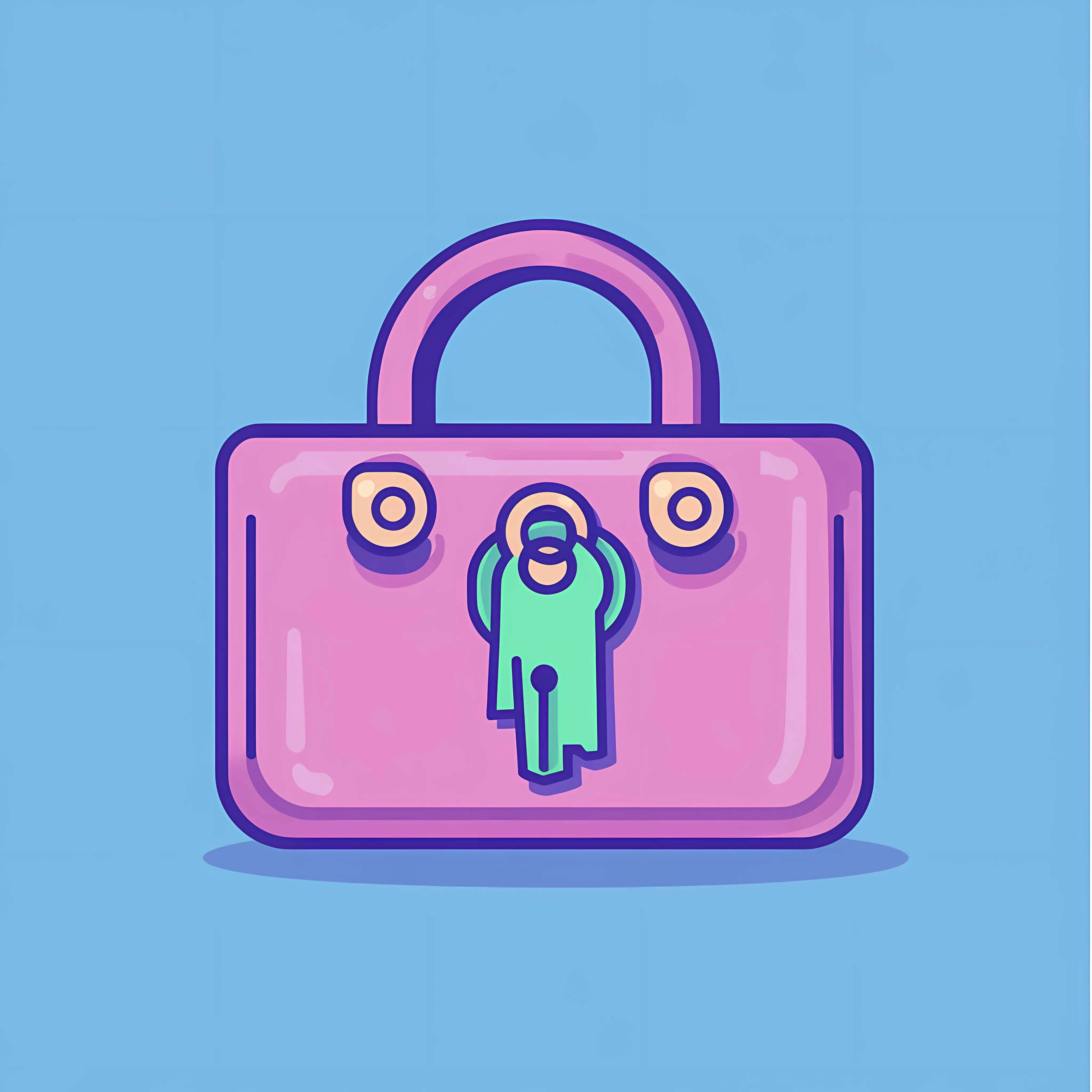 Lock and Keys Bag Vector Illustration — free download from Dotvec
