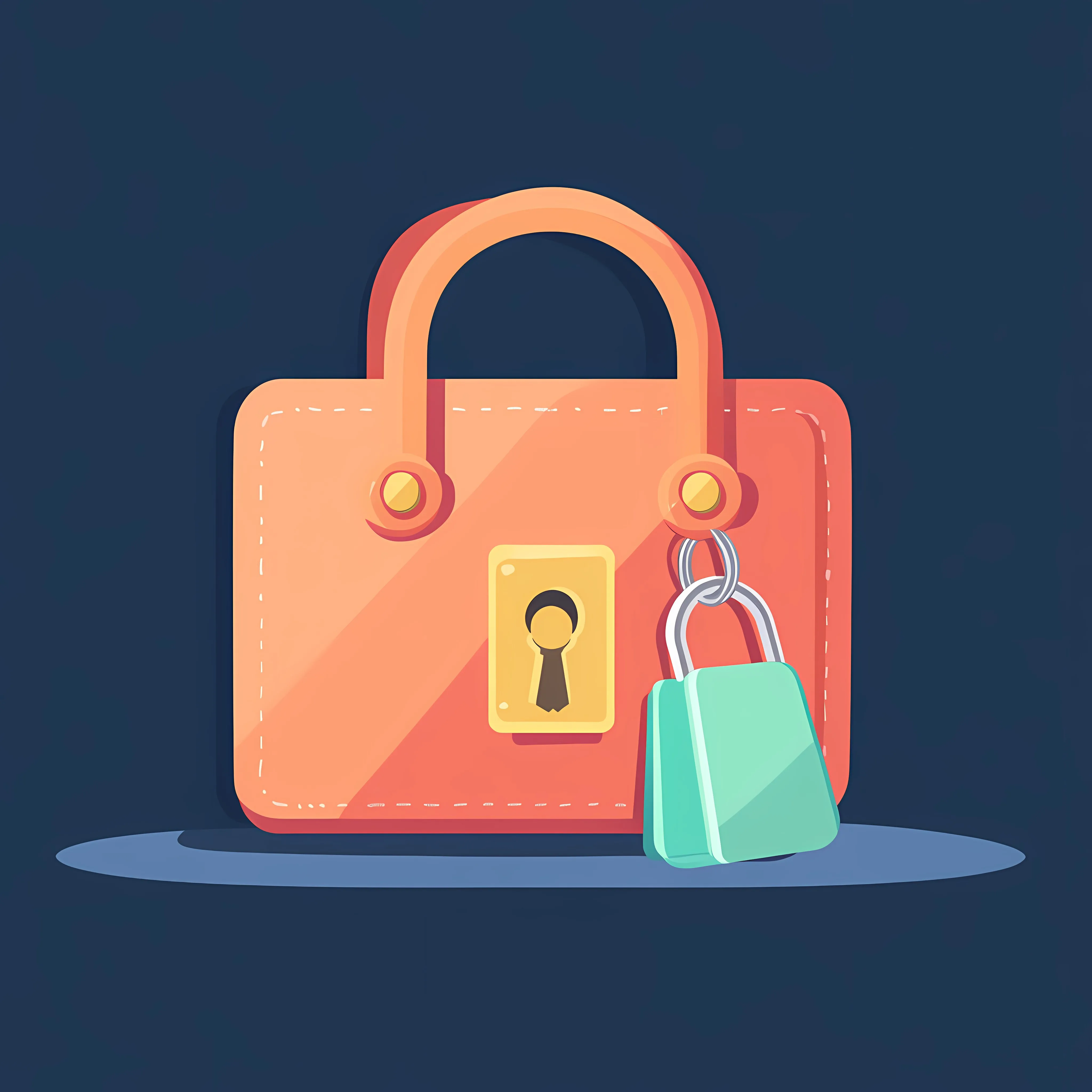 Lock and Keys Bag Vector Illustration — free download from Dotvec