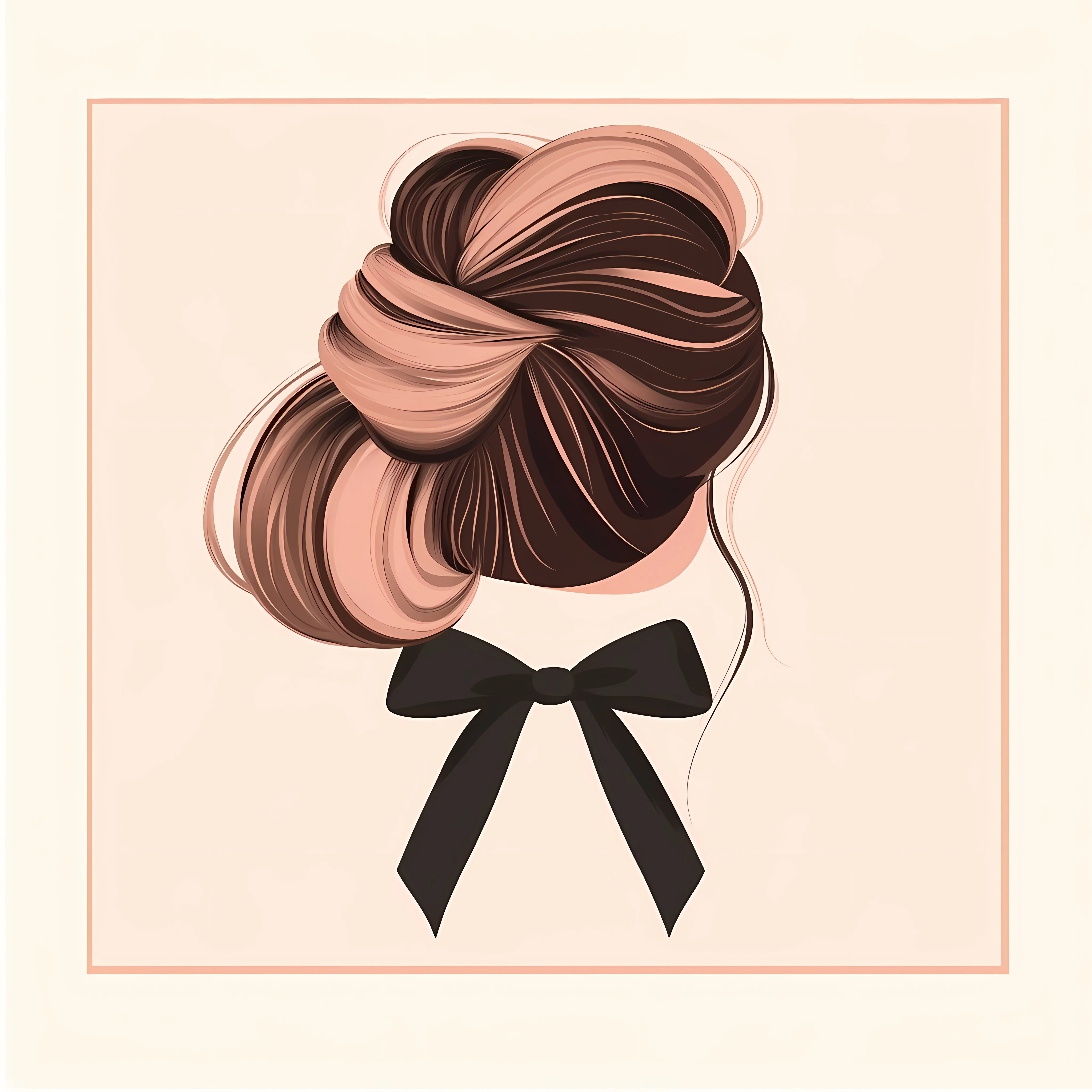 Flat Vector Illustration of Hair with Bow — free download from Dotvec