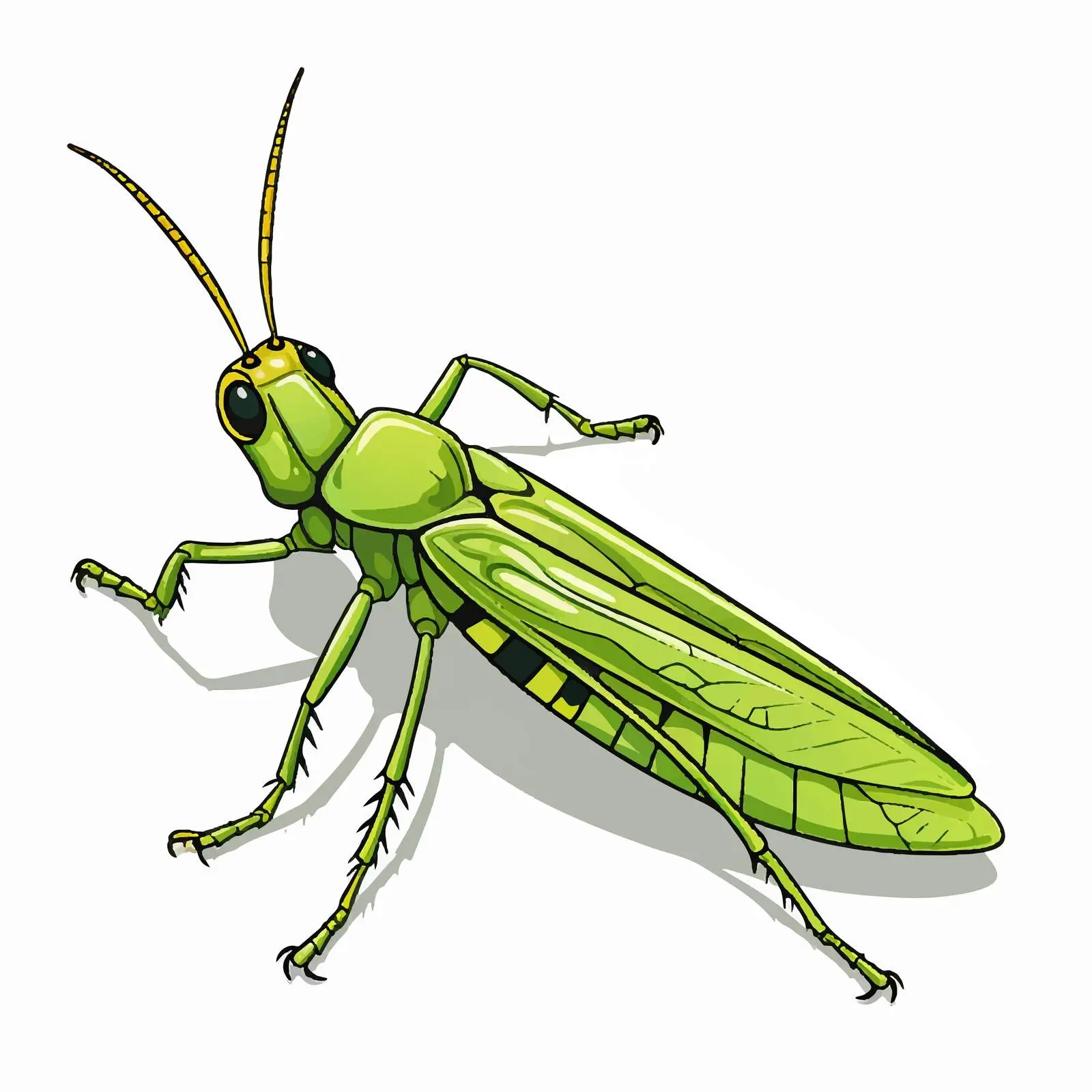 Isolated Vector Outline of a Locust — free download from Dotvec