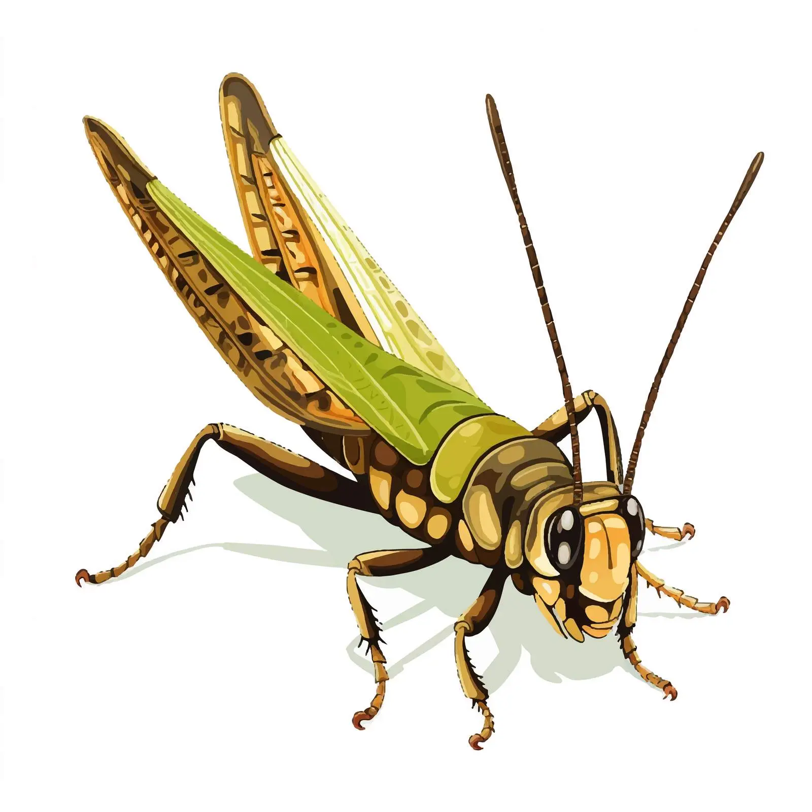 Locust Outline Vector Illustration on White Background — free download from Dotvec