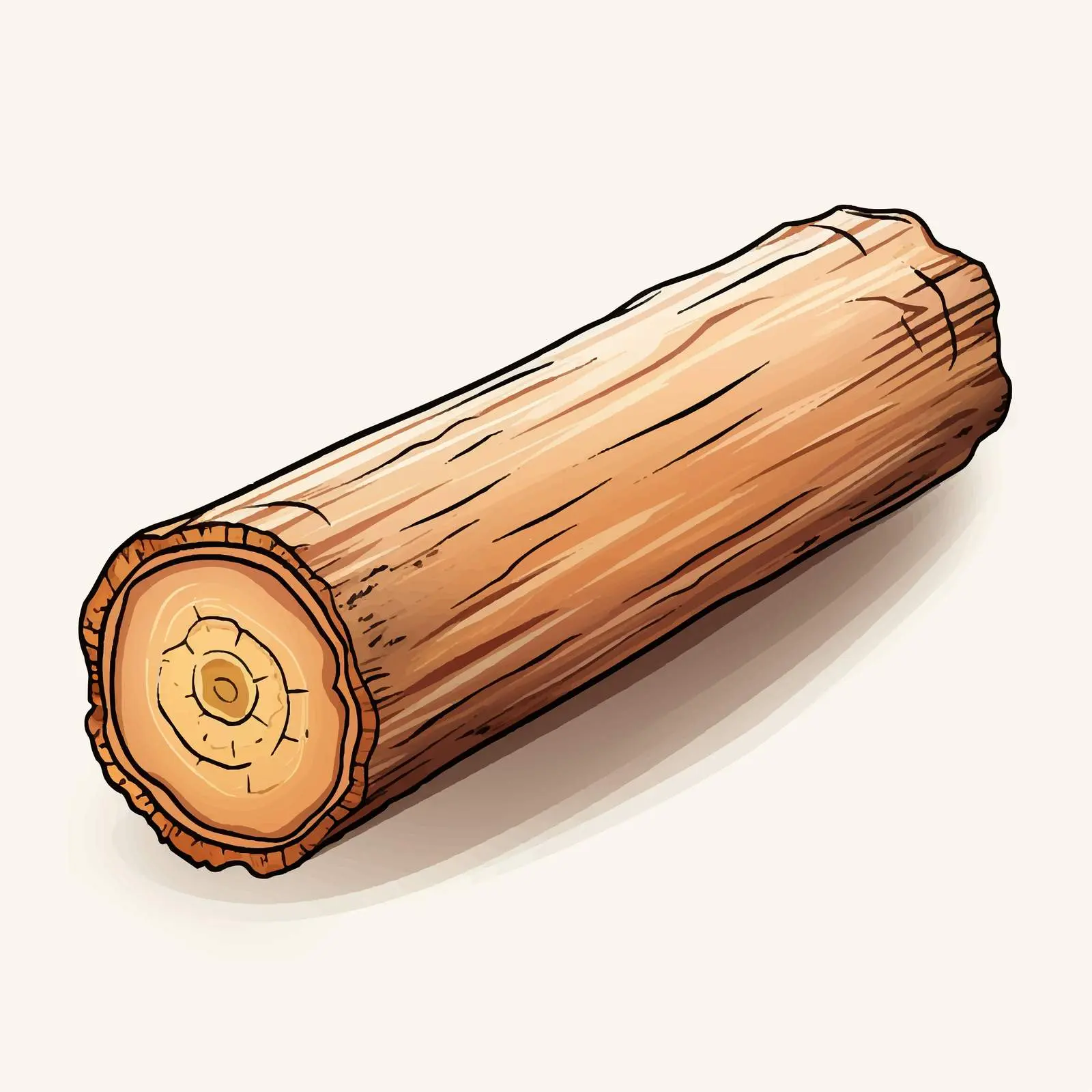 Top View Log Illustration on White Background — free download from Dotvec