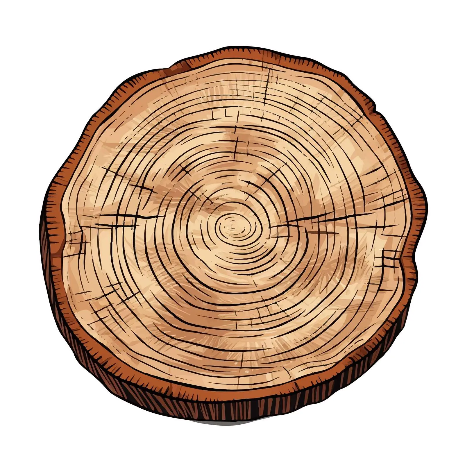 Isolated Log Illustration on White Background — free download from Dotvec