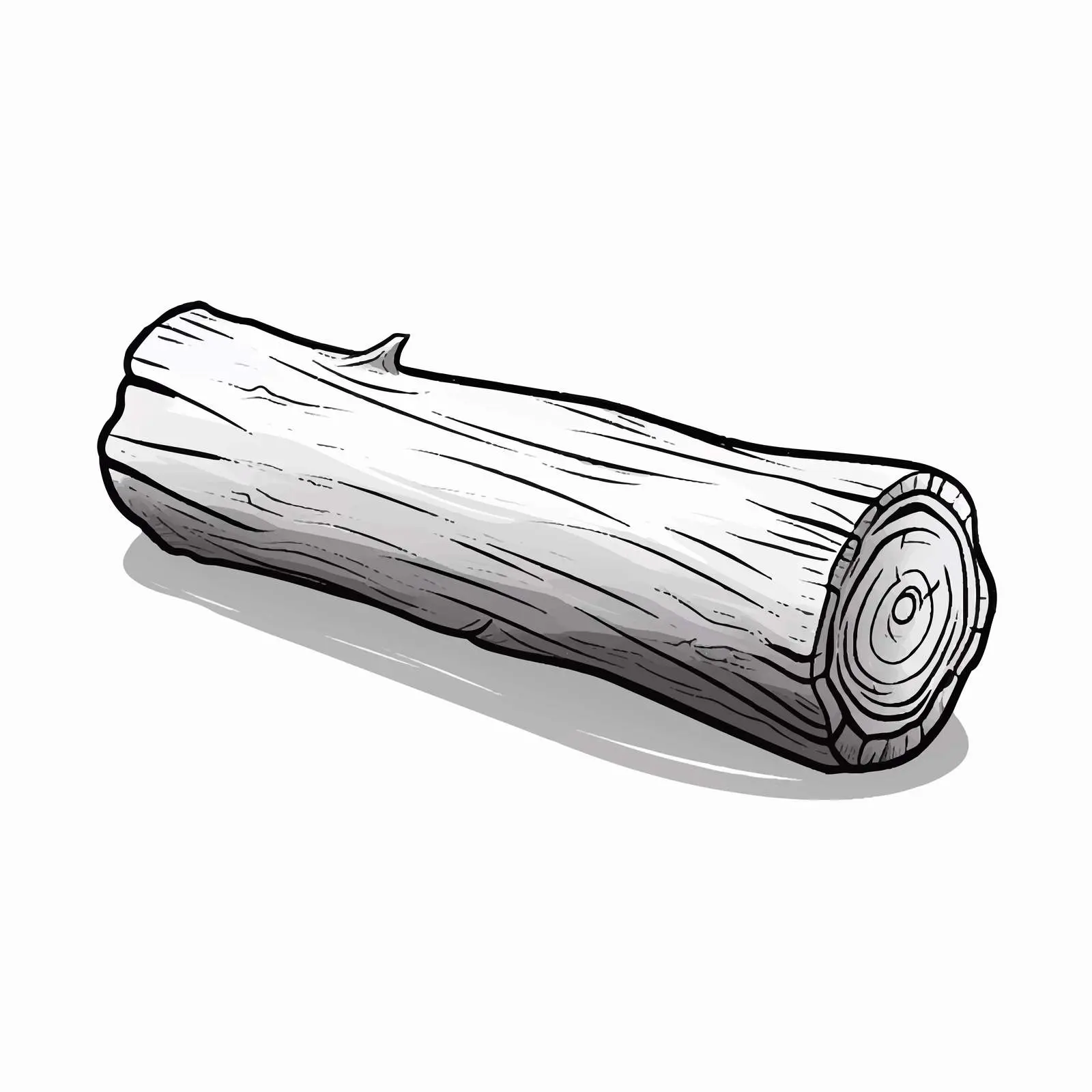 Log Outline Illustration Top View on White Background — free download from Dotvec
