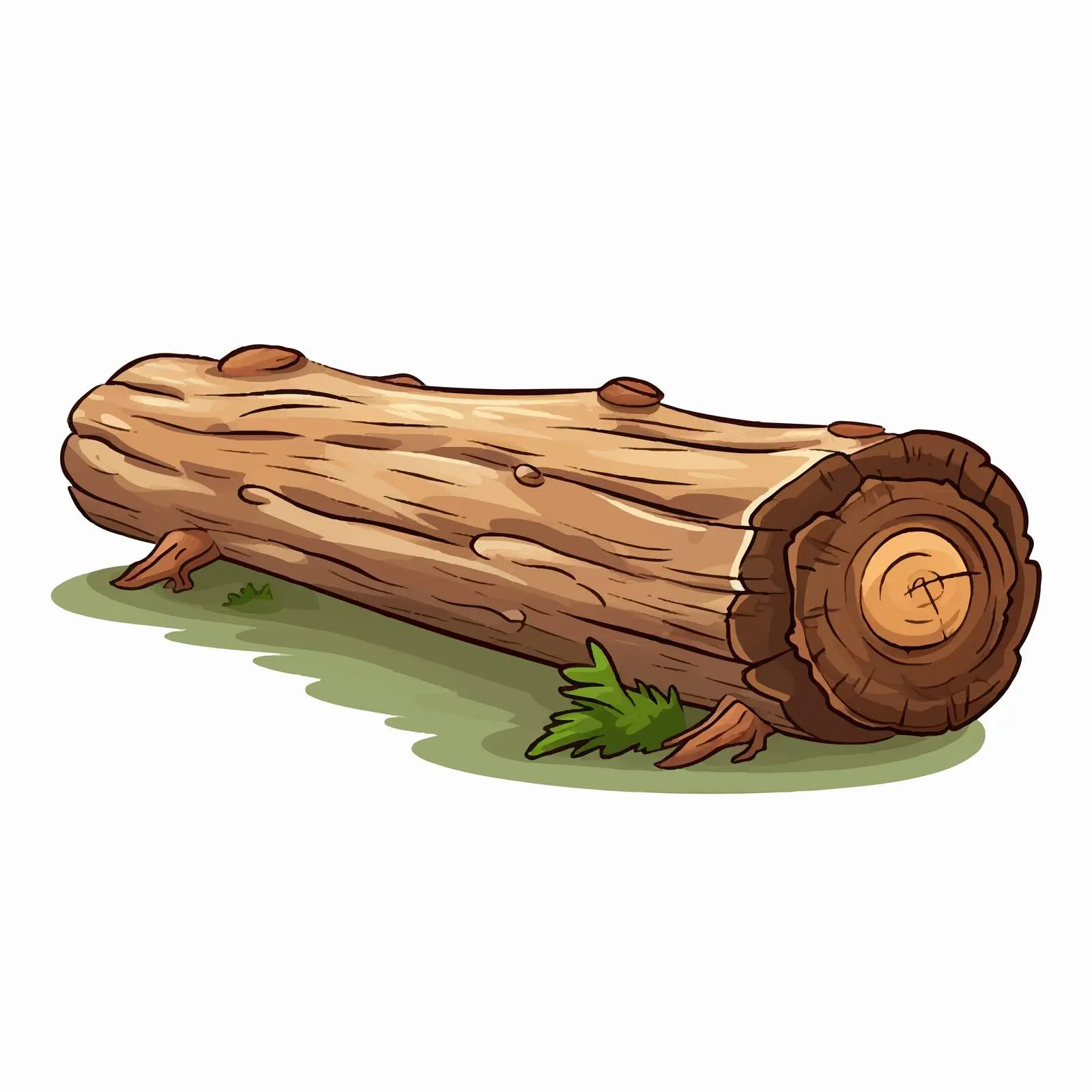 Isolated Cartoon Log Vector Illustration — free download from Dotvec