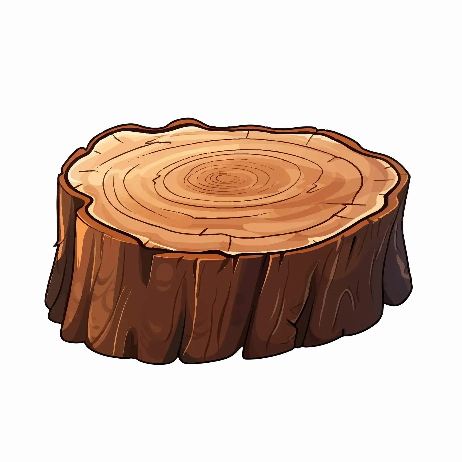 Cartoon Log Vector Illustration Isolated Design — free download from Dotvec