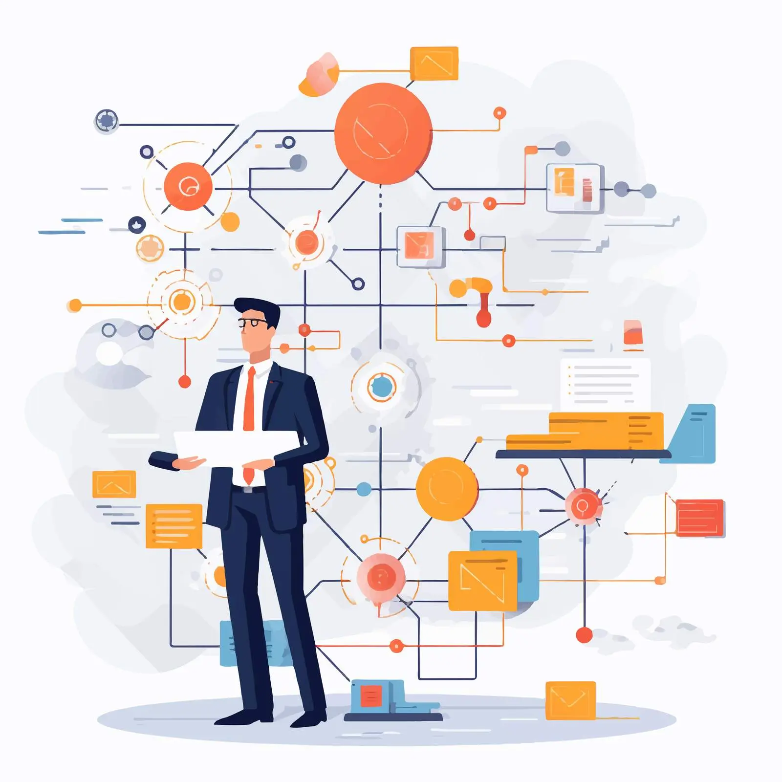 Business Analysis Logic and Structure Illustration — free download from Dotvec