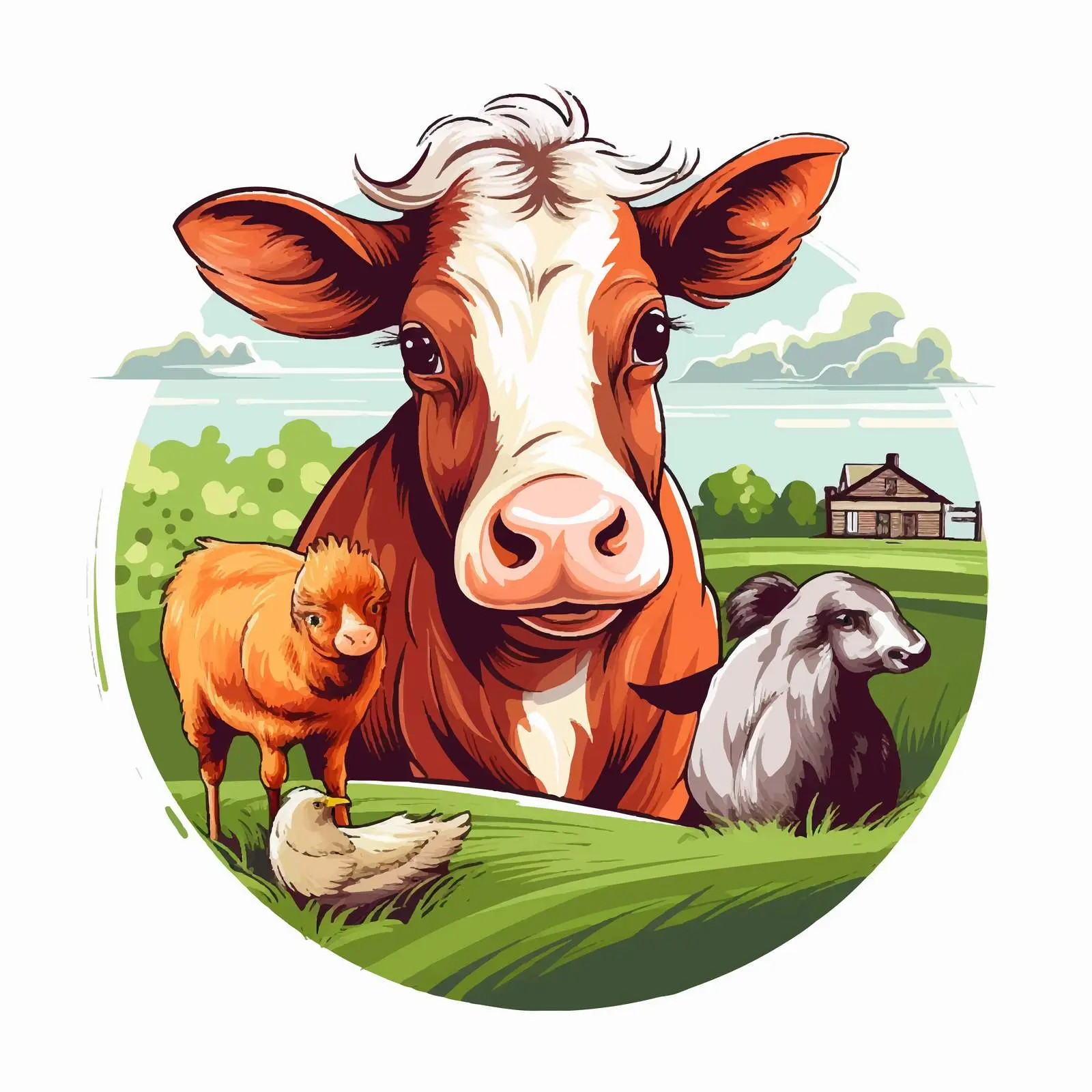 Farm Animal Logo Design Vector Illustration — free download from Dotvec