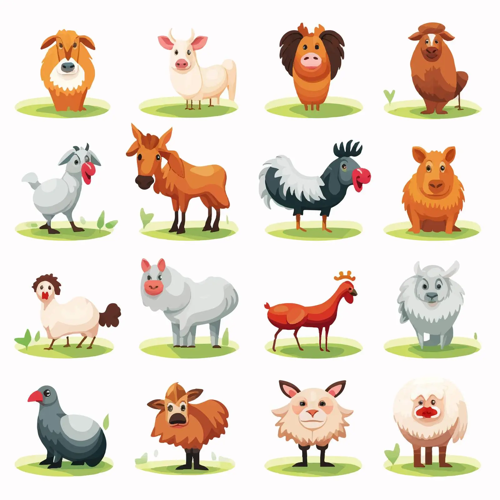 Farm Animal Logo Design Vector Illustration – free farm graphics image from Dotvec