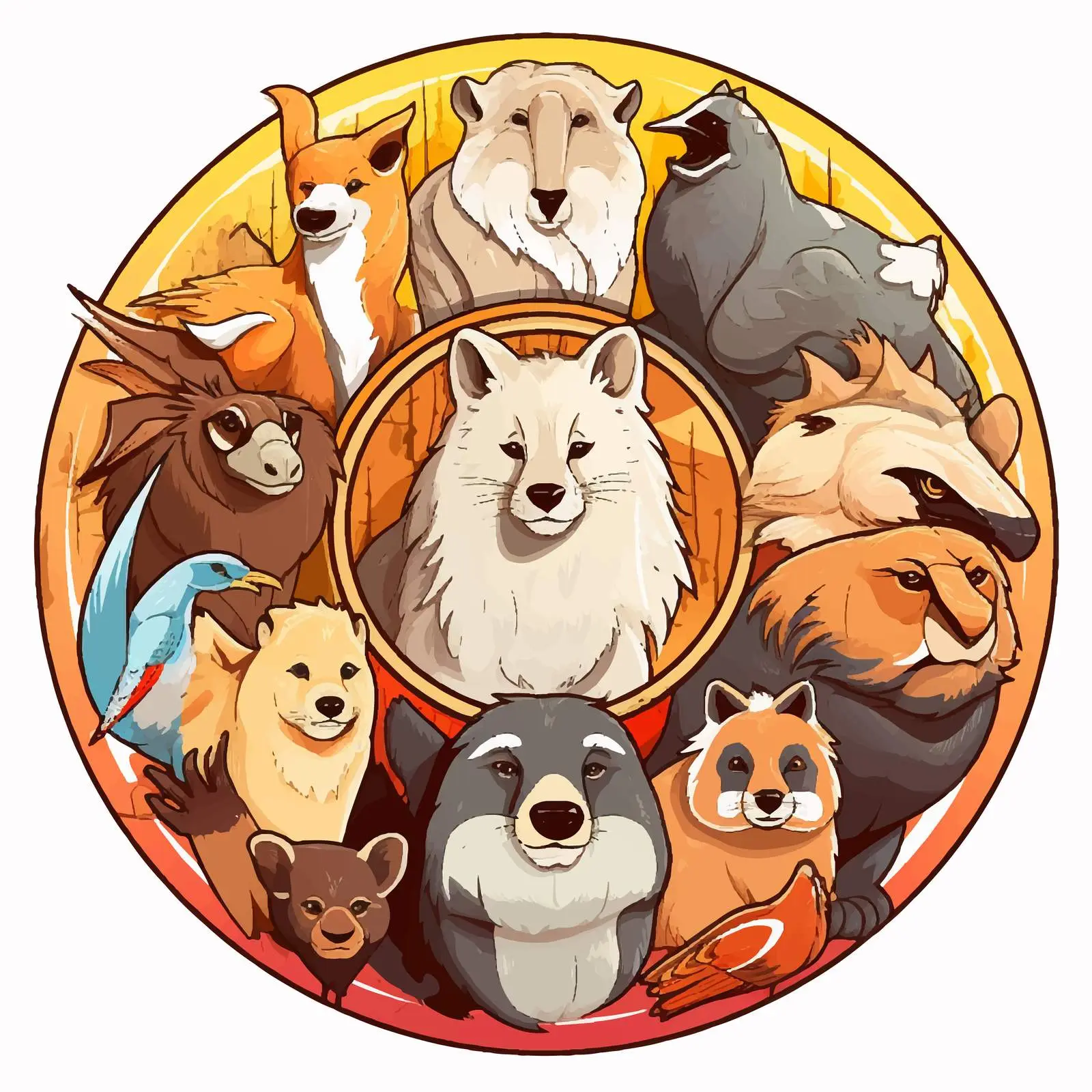 Colorful Animal Illustrations for Logo Design — free download from Dotvec