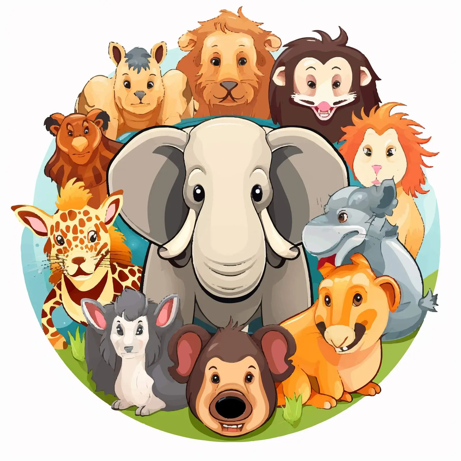 Colorful Animal Logo Design Vector Illustration — free download from Dotvec