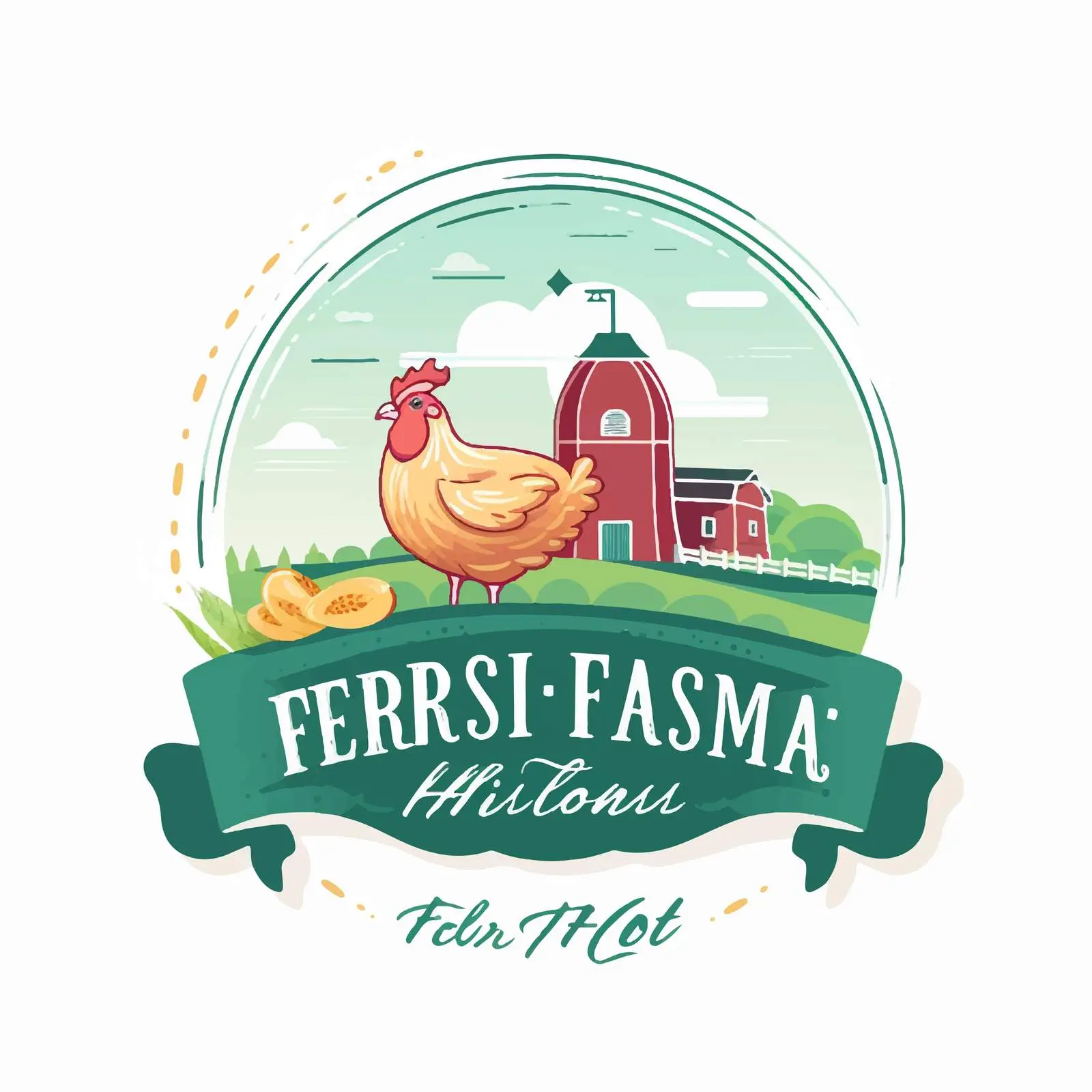 Farm Fresh Logo Design with Illustrative Words — free download from Dotvec
