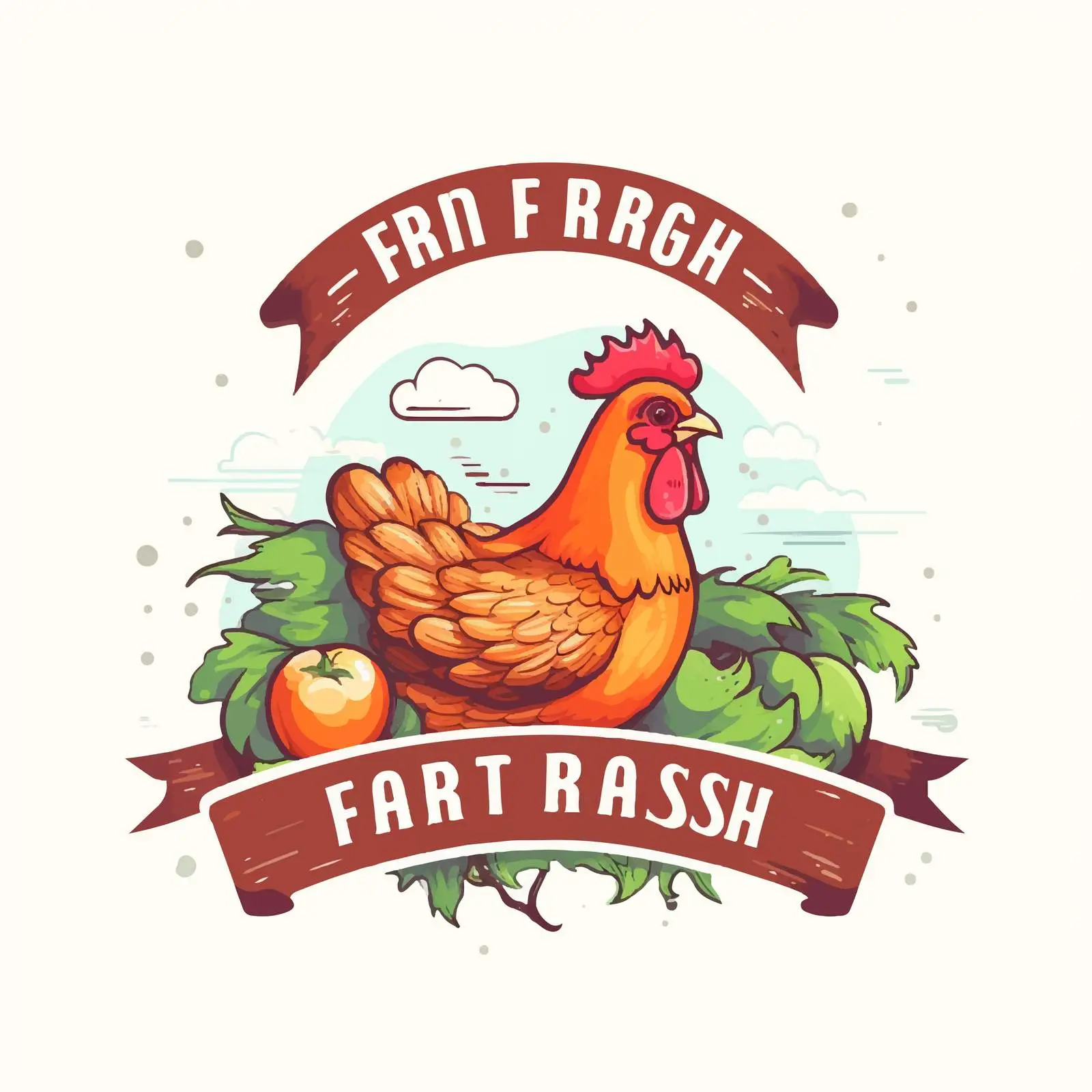 Farm Fresh Logo Design with Illustrative Elements — free download from Dotvec