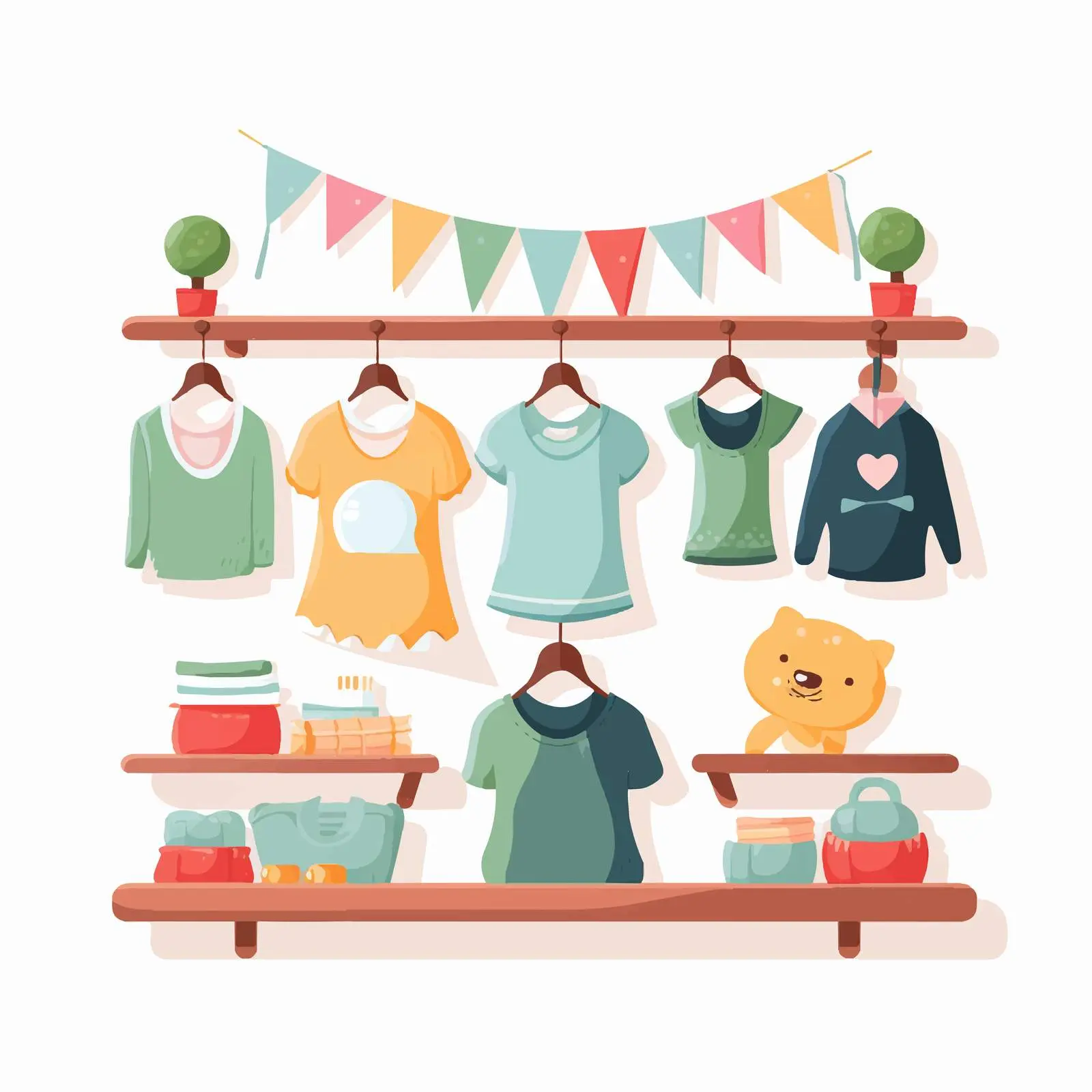 Fashionable Children's Clothing Store Logo – free kids clothes image from Dotvec